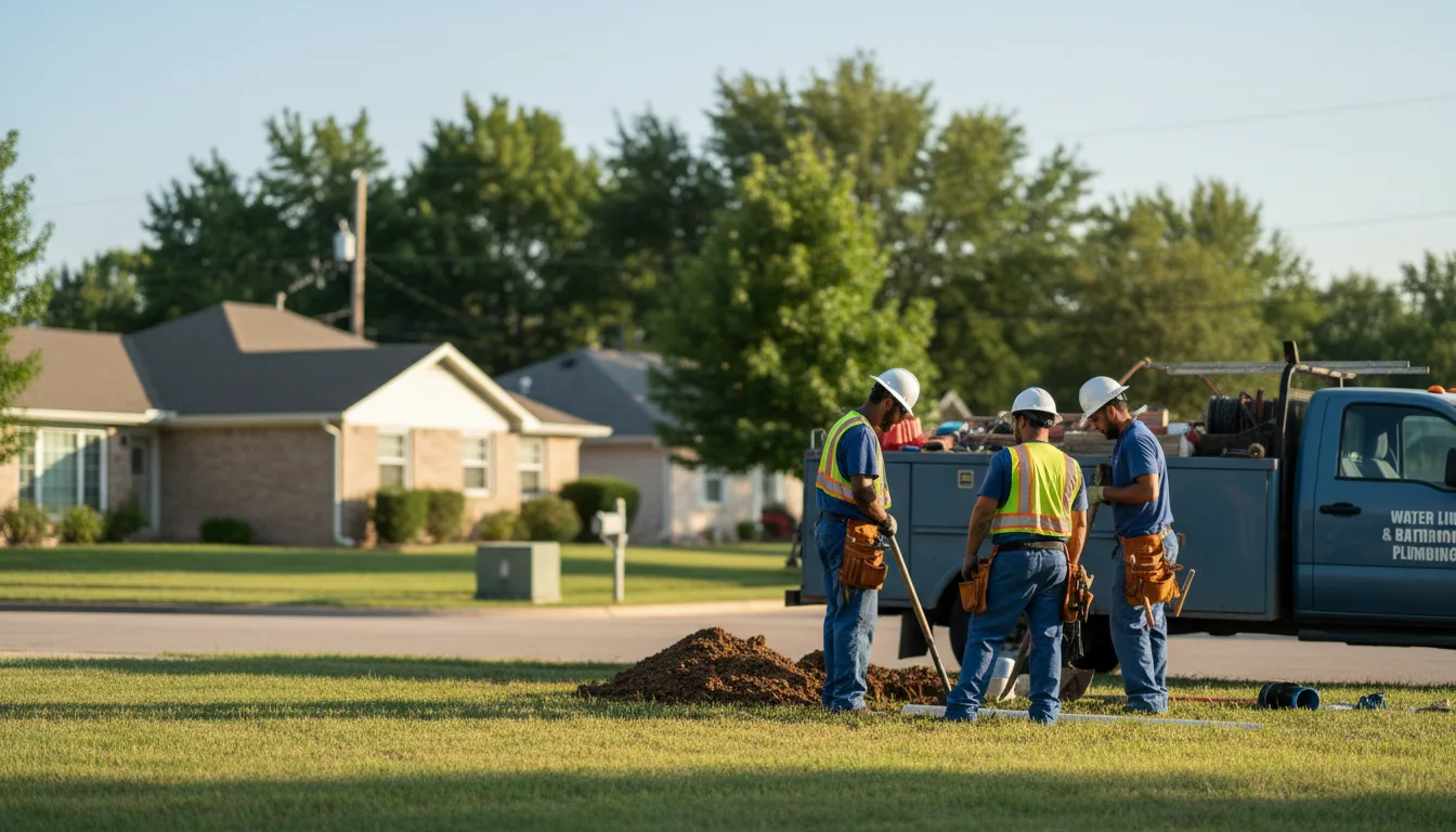 Residential water line and bathroom plumbing service in New Wilmington, PA